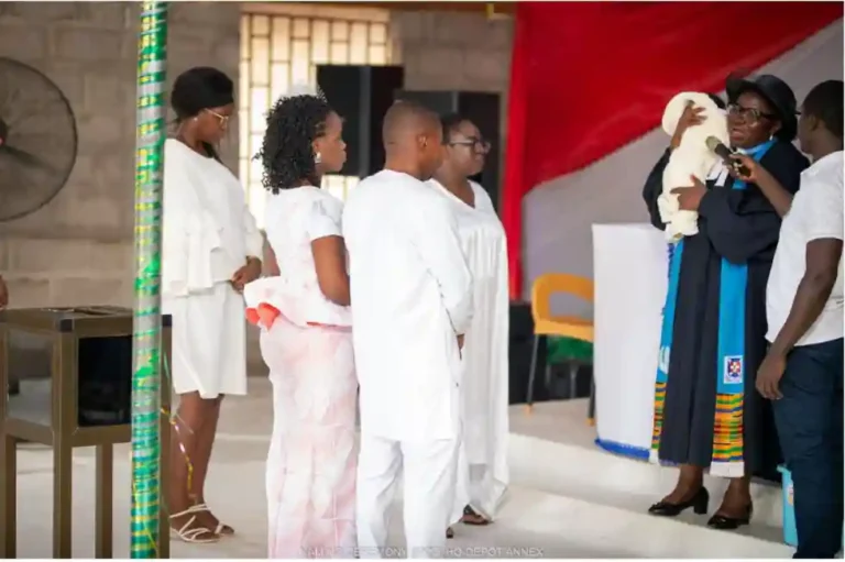 Mr and Mrs Kwashie Have Named Their Newborn at the Presbyterian Church of Ghana, Ho